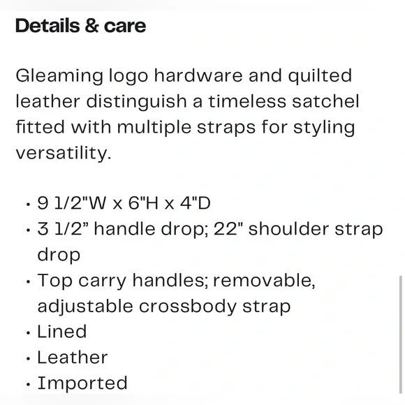 ♠️Kate Spade New York Carey Quilted Leather Satchel. - Picture 7 of 15